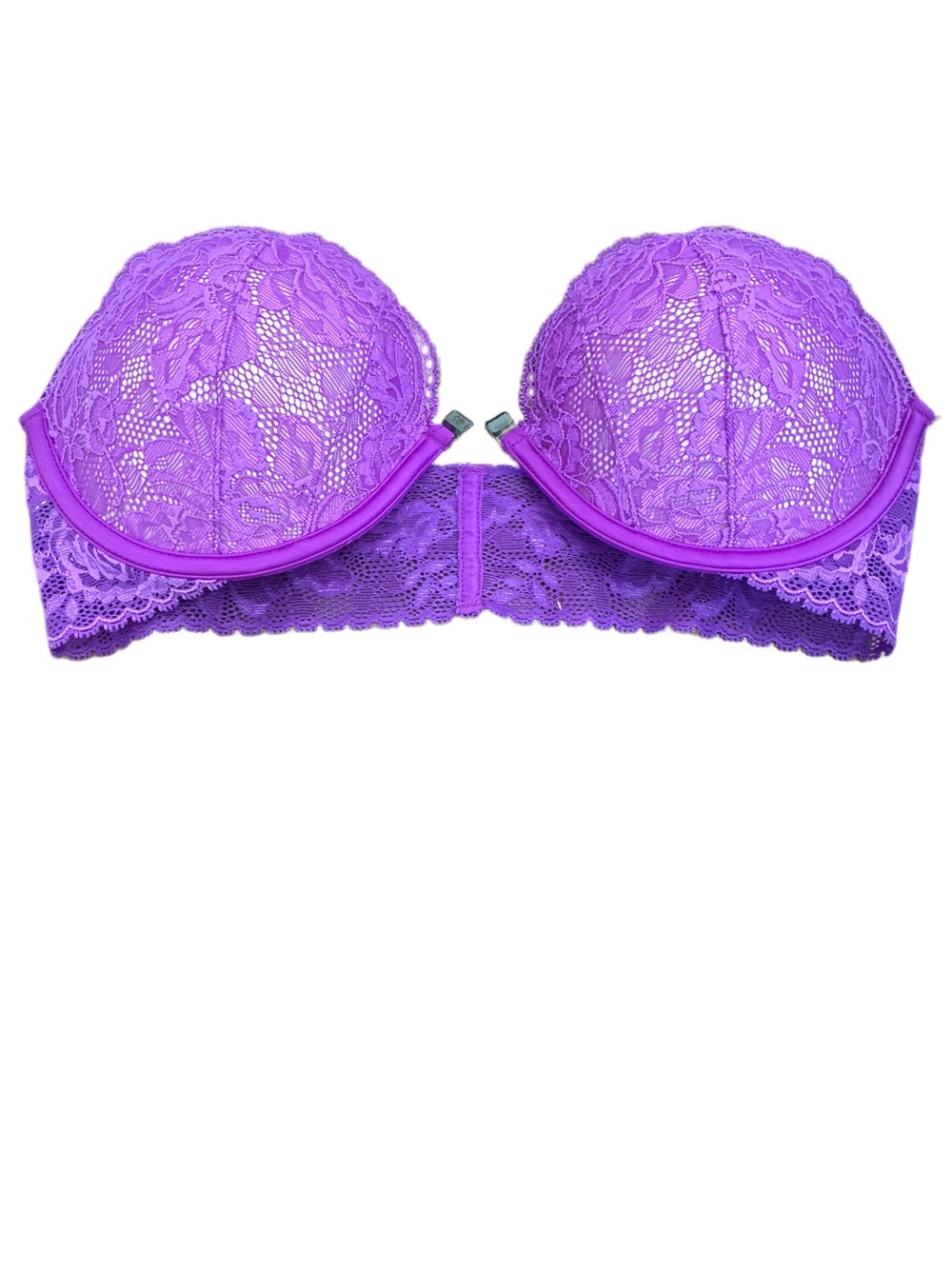 Victoria's Secret NWOT Purple Lace Strapless Push-Up Bra Size 32 C